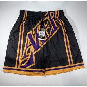 Lakers Basketball Hardwood Classics Shorts Mens Large Black Yellow Purple